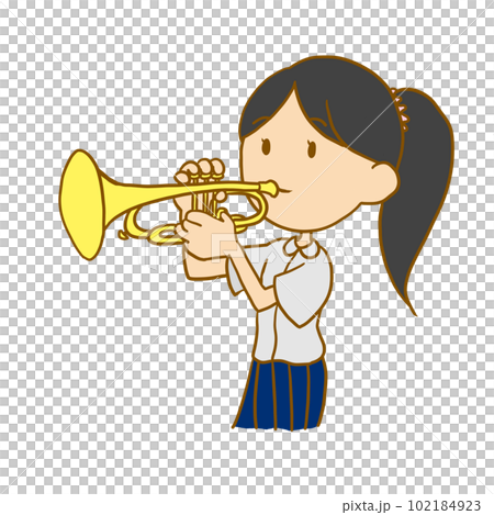 トランペットを吹く女の子 トランペットを吹く女の子 102184923