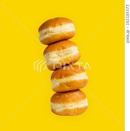 Traditional austrian and german krapfen, berliner, donuts. Faschingskrapfen. Stock photo. 102185373