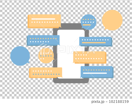 Smartphone message chatbot technology illustration 102188159