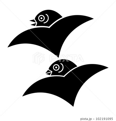 織田信長の譜代家臣　柴田勝家の家紋　二つ雁金 102191095