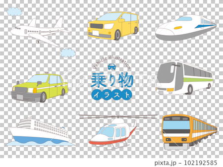 一組簡單的車輛插畫_2 102192585