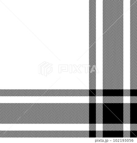 Plaid check pattern in black and white. Seamless fabric texture. Tartan textile print. Plaid check pattern in black and white. Seamless fabric texture. Tartan textile print. 102193056