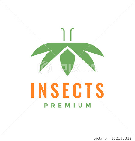 animal insect leaves wings nature life logo design vector 102193312