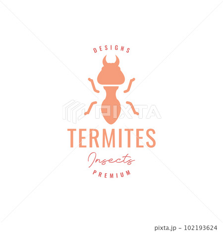 animal insect termite strong fang modern minimal logo design vector 102193624