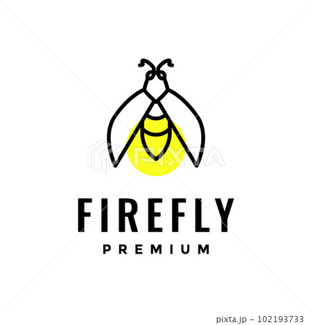 insect firefly shine light geometric minimal logo design vector 102193733