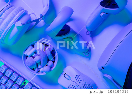 Various gaming accessories with marshmallows Various gaming accessories with marshmallows 102194315