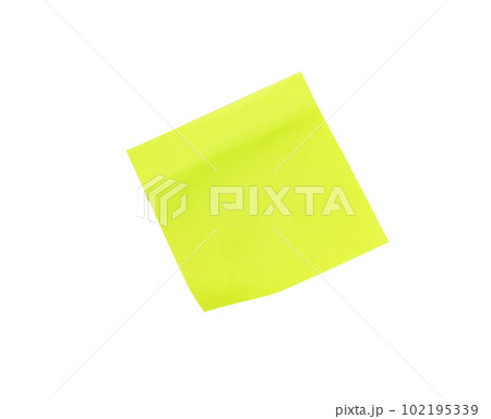 Bright sticky memo note, sticker isolated on white background 102195339