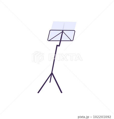 Music stand with paper page flat style, vector illustration 102201092