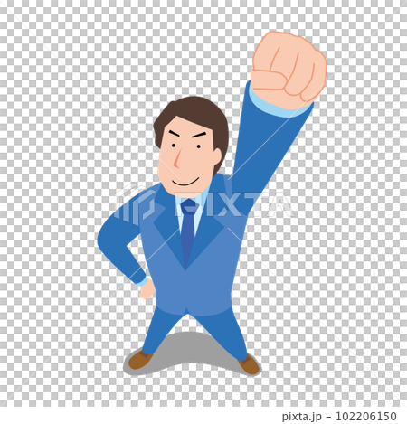 A man pushing up his fist 2 102206150