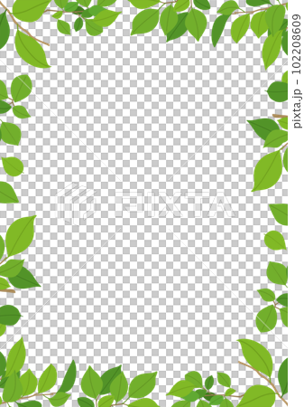 Green leaf design frame background material 102208609