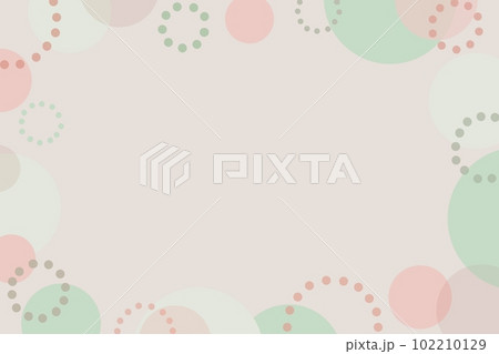 Dull color pop salmon pink and green frame - Stock Illustration