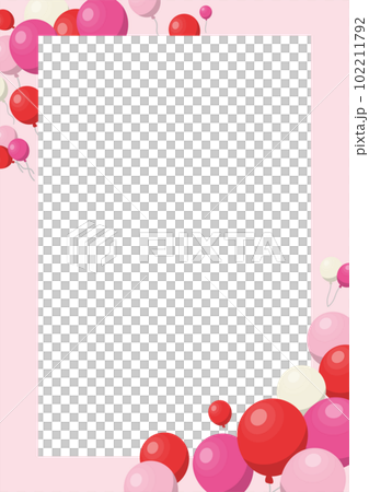 粉紅色的氣球設計框架背景材料 102211792