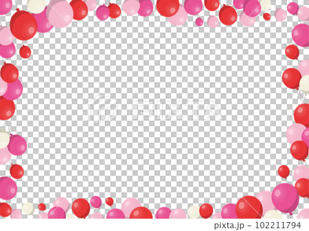 粉紅色的氣球設計框架背景材料 102211794