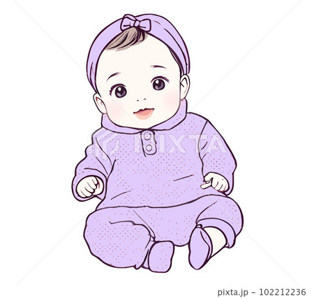 赤ちゃん, イラスト, 素材, ベビー, 可愛い, 育児, マタニティ, 出産, 子育て, ベビーカ 102212236