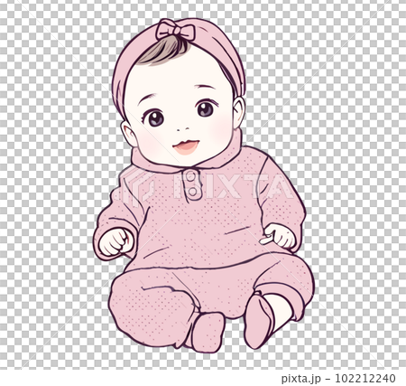 赤ちゃん, イラスト, 素材, ベビー, 可愛い, 育児, マタニティ, 出産, 子育て, ベビーカ 102212240