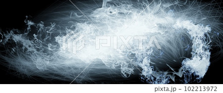 暗闇に渦巻く煙の抽象的な背景 102213972