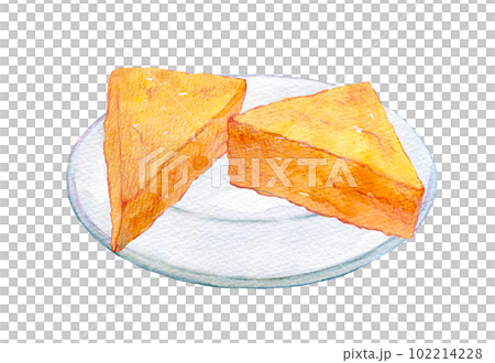 油炸豆腐成分水彩插圖 102214228