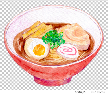 醤油ラーメン 水彩イラスト 醤油ラーメン 水彩イラスト 102214287