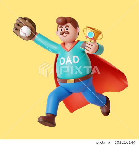 3D cute father character element 3D cute father character element 102216144