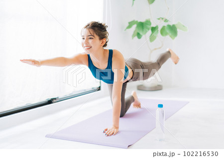 若い女性のフィットネスイメージ 102216530