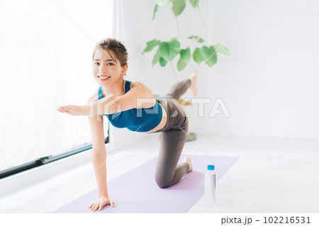 若い女性のフィットネスイメージ 102216531