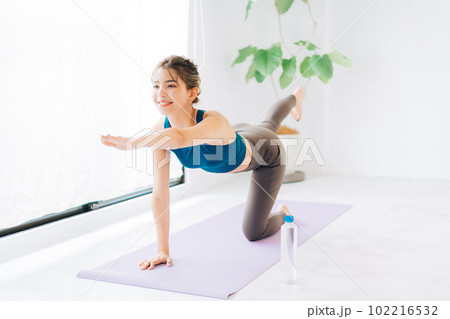 若い女性のフィットネスイメージ 102216532