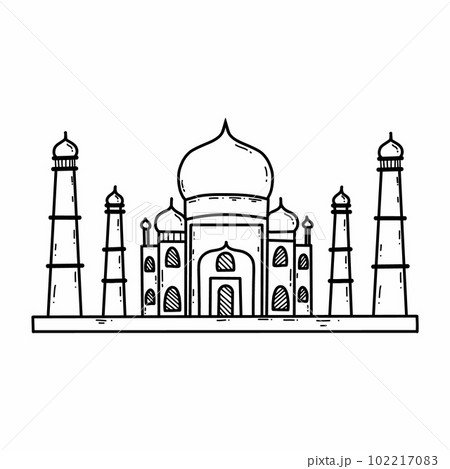 2143 Taj Mahal Drawing Images Stock Photos  Vectors  Shutterstock