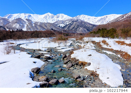 3月の信濃大町からの北アルプス 麗しき北アルプス 積雪の北アルプス 3月の信濃大町からの北アルプス 麗しき北アルプス 積雪の北アルプス 102217944
