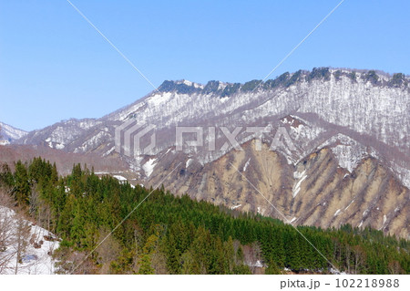 奥裾花渓谷の風景　　 102218988