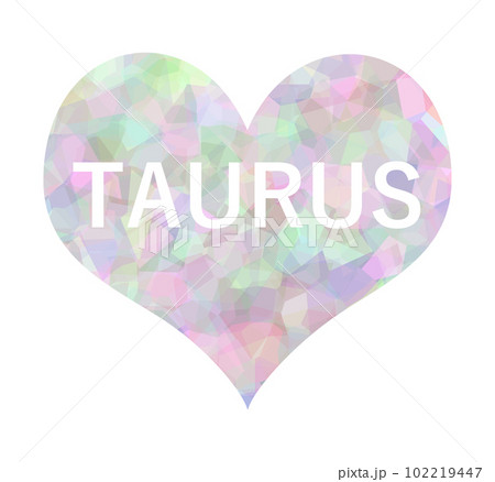 牡牛座 TAURUS ハート型2　挿し絵・アイコン 102219447