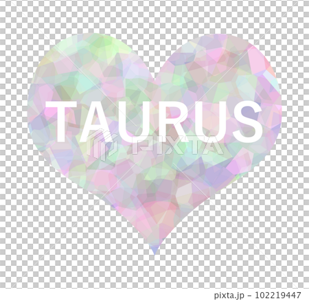 牡牛座 TAURUS ハート型2　挿し絵・アイコン 102219447