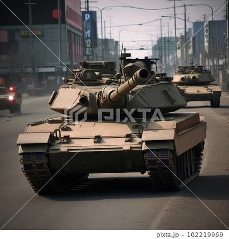 市街地を走る戦車 市街地を走る戦車 102219969