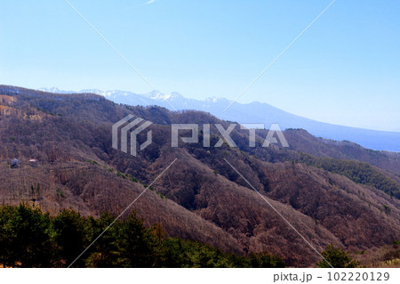 5月の八ヶ岳と南アルプス　　　麗しき八ヶ岳と南アルプス　　　八ヶ岳山麓と南アルプス　 102220129