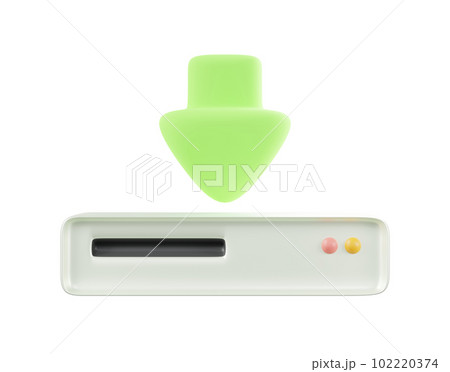 3d rendering Download icon minimal 3d rendering Download icon minimal 102220374