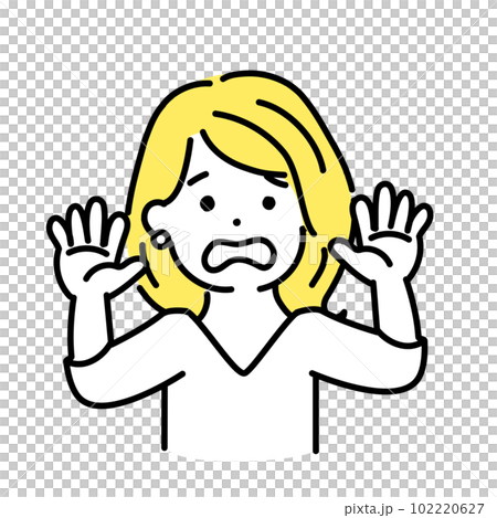 插圖系列的可愛的人。女性上班族。投降。 』 102220627