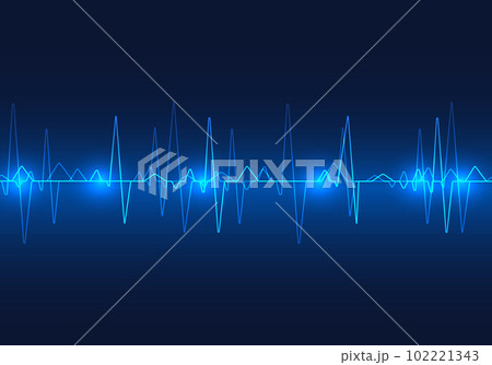 Overlapping heart waves It is a medical technology used to check the heart's rhythm changes. It is a background that can be used for medical communication so that the general public can understand. 102221343