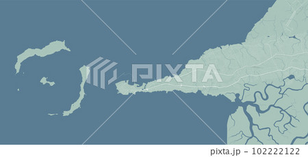 Vector map of Conakry, Guinea. Urban city road map art poster illustration. 102222122