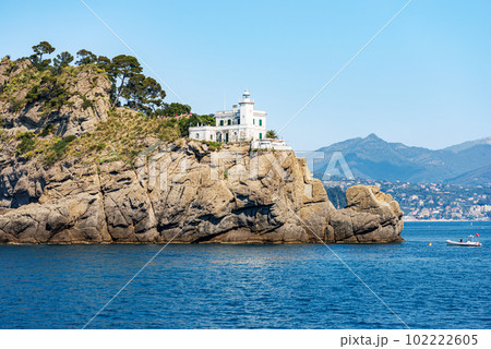 Portofino Headland with a White Lighthouse - Genoa Liguria Italy 102222605