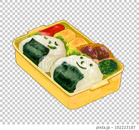 可愛い お弁当のイラスト 102223187