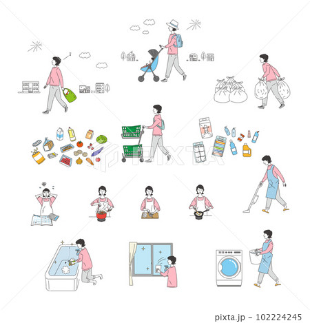 家事と女性 家事と女性 102224245