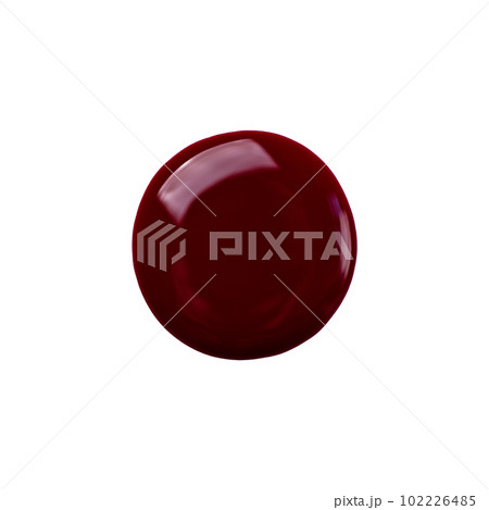 Burgundy swatch of gel nail polish or lipstick isolated on white background. Smear of nail polish for design. Burgundy swatch of gel nail polish or lipstick isolated on white background. Smear of nail polish for design. 102226485