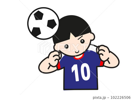 ヘディングする男の子 ヘディングする男の子 102226506