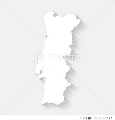 Simple white Portugal map on gray background, vector, illustration, eps 10 file Simple white Portugal map on gray background, vector, illustration, eps 10 file 102227857