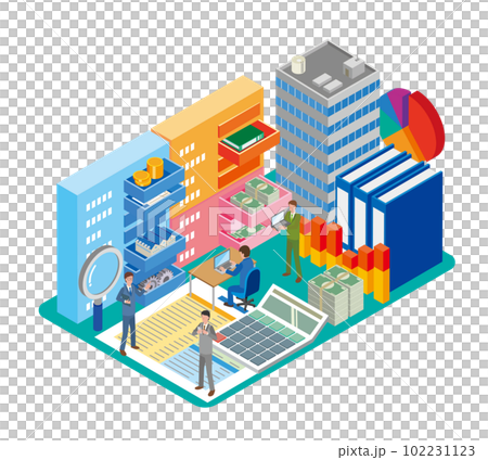 バランスシートのイメージイラスト バランスシートのイメージイラスト 102231123