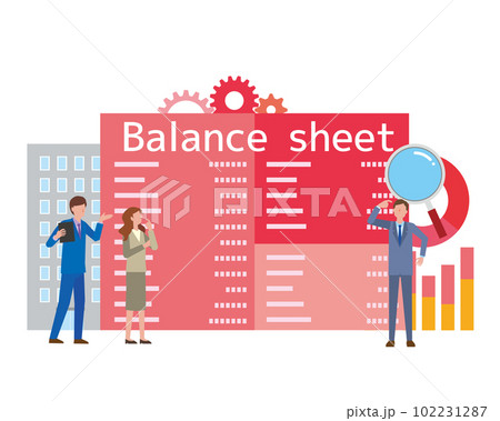 バランスシートを読むビジネスマン バランスシートを読むビジネスマン 102231287