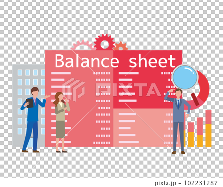バランスシートを読むビジネスマン バランスシートを読むビジネスマン 102231287