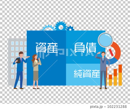 バランスシートを読むビジネスマン バランスシートを読むビジネスマン 102231288