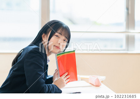 塾で勉強する女子高生 塾で勉強する女子高生 102231685