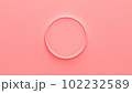 Pink circle on a pink background with copy space.  102232589