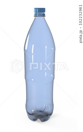 Empty plastic bottle, 3D illustration 102232961